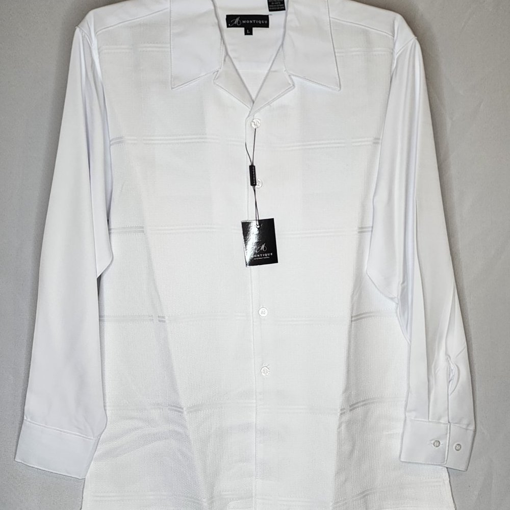 Montique International Leisure Suit (Dress top and pants) in White Style 2264